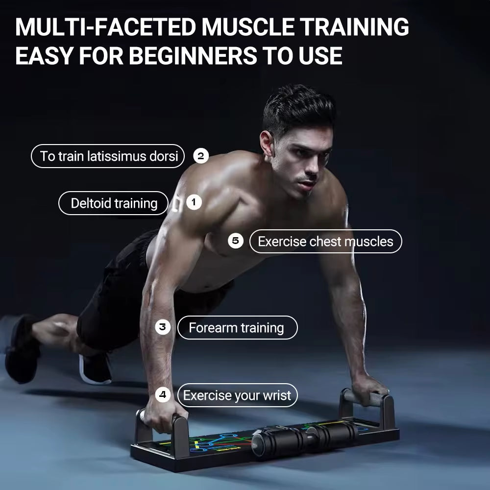 Portable Multifunctional Push-Up Board Strengthen Chest Abs Durable Design Versatile Workout Equipment Home Gym