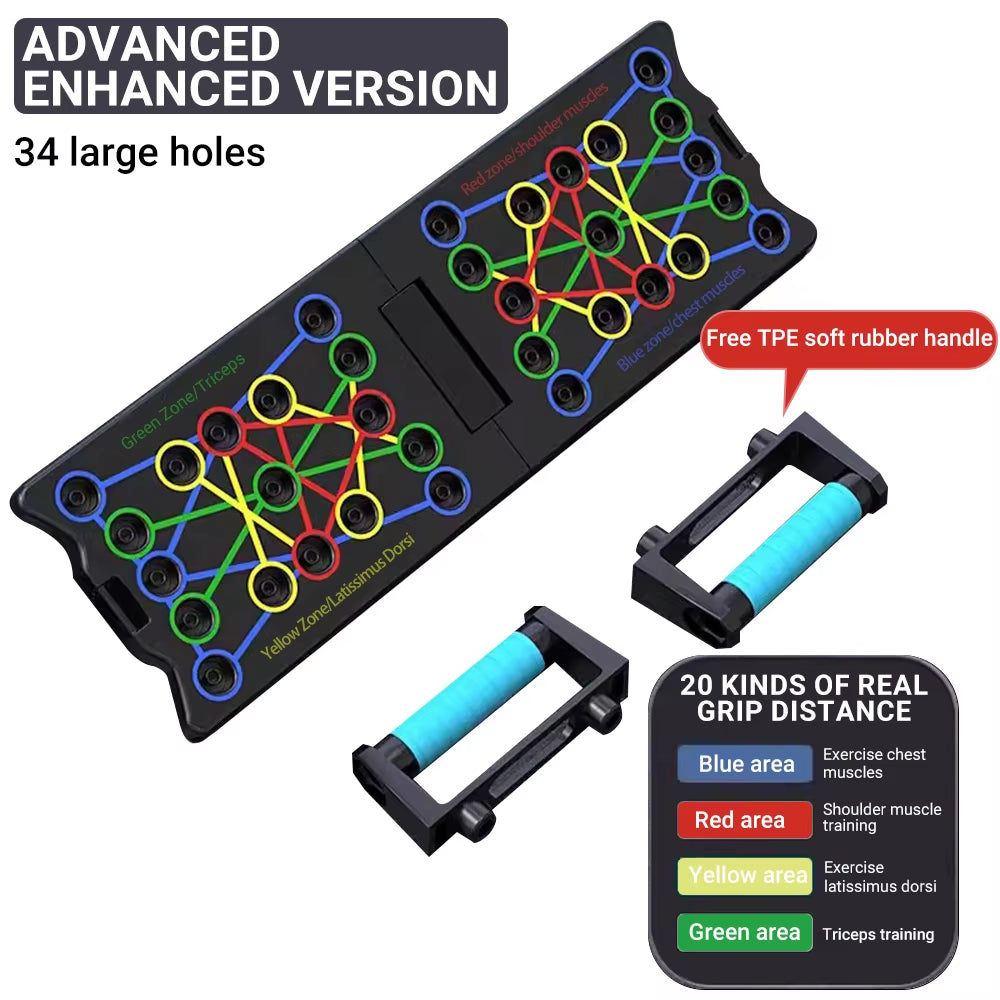 Portable Multifunctional Push-Up Board Strengthen Chest Abs Durable Design Versatile Workout Equipment Home Gym