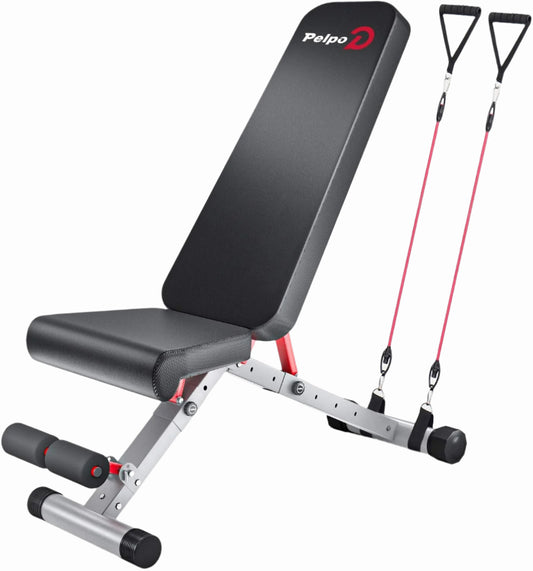Adjustable Weight Bench, Folding Weight Lifting Bench, Workout Bench for Home, Incline/Decline Bench for Full Body Workout